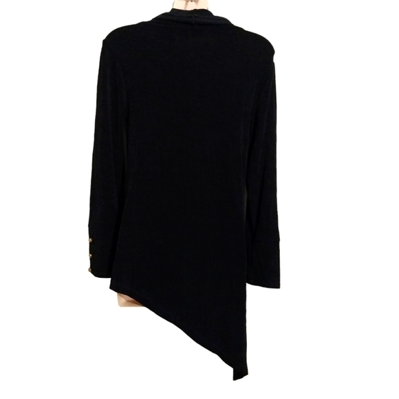 Chico's Travelers Asymmetrical Long Sleeve Top  00  XS - Picture 5 of 6